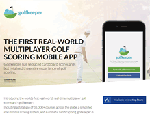 Tablet Screenshot of golfkeeperapp.com